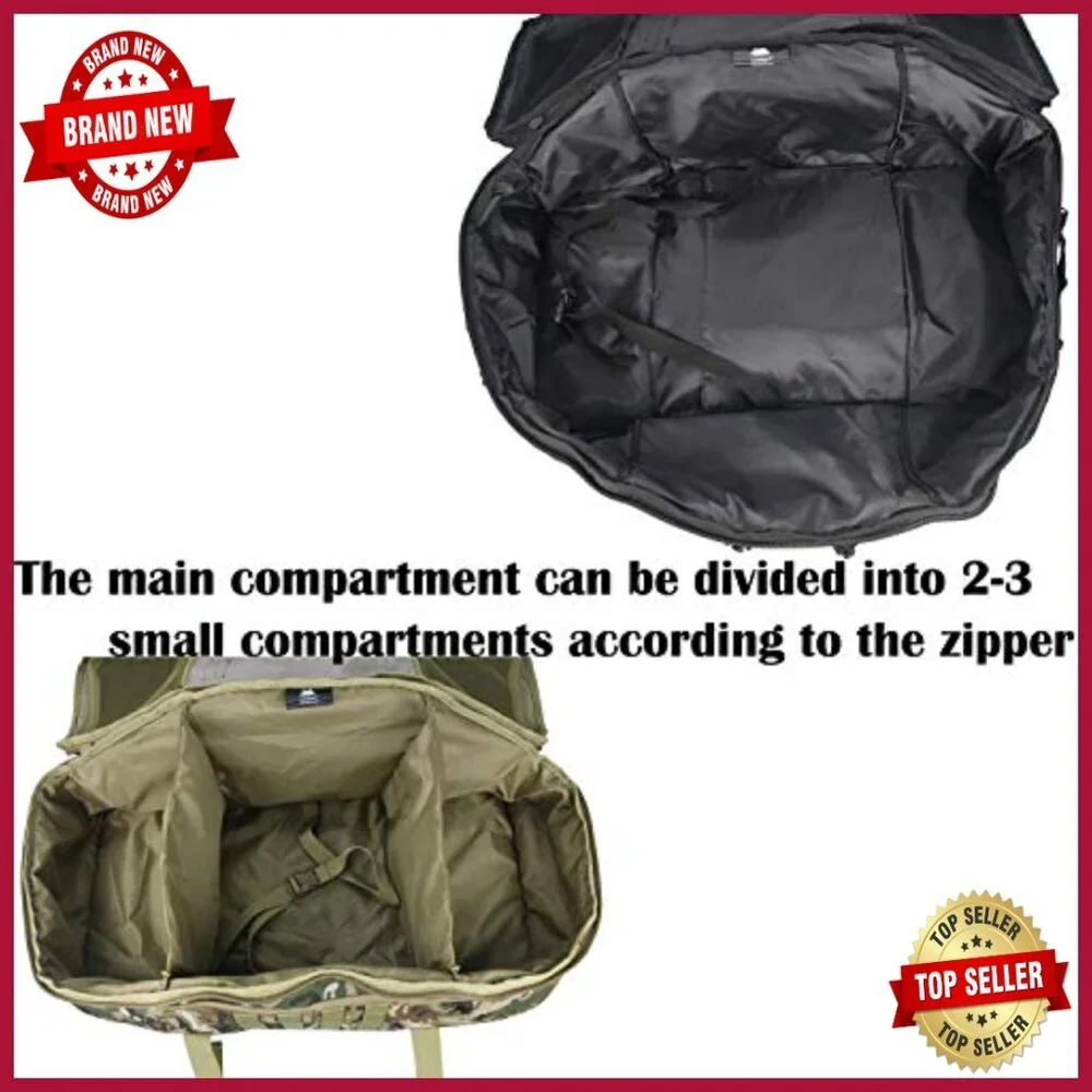 Large Capacity Waterproof Travel Duffel Bag 66.5L Carry-On Luggage